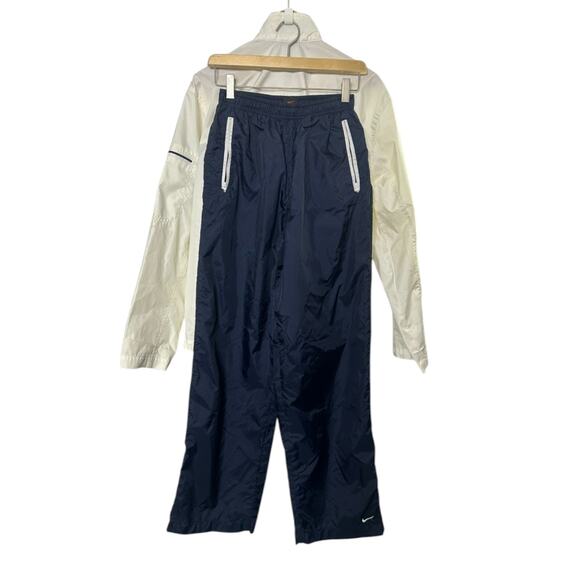 Vintage Nike Windbreaker Jacket & Pants Tracksuit Windsuit White Blue M 8/10 - Picture 7 of 13